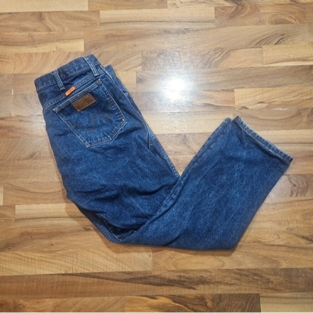 Wrangler FR Flame Resistant Jeans 38x30 Men Blue Denim Workwear HRC2 2112 13MWZ